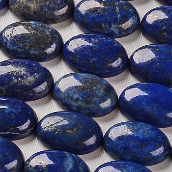 Lapis lazuli pierres précieuses naturelles teints ovales cabochons, bleu, 30x22x7mm