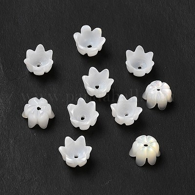 Tibetan Style WHOLESALE Double Sided Flower Bead Caps, 7mm long