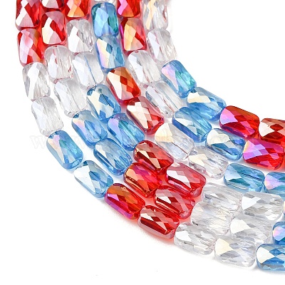 Chapelets de perles en verre électroplaqué&nbsp;EGLA-D300-05-17-1