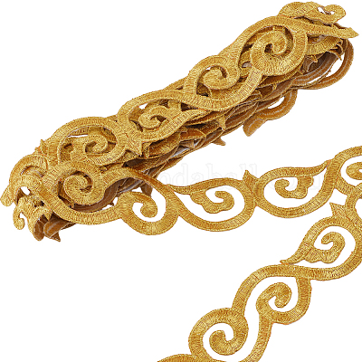 Утюжить/пришить полиэстеровую вышивку «благоприятные облака» кружевной лентой OCOR-WH20020-06A-1