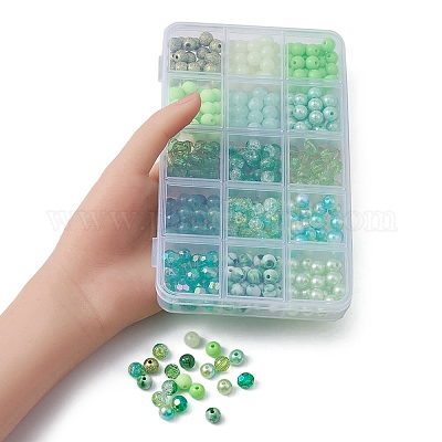 375pcs 15 Arten Acrylperlen&nbsp;MACR-YW0002-59B-1