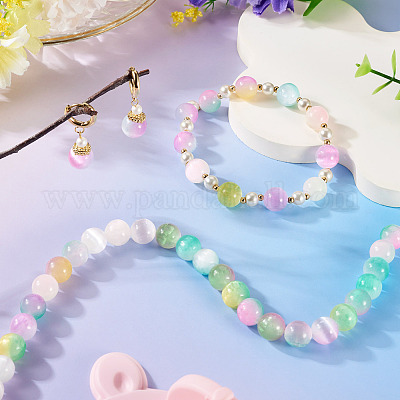 1 нить бусины из натурального селенита&nbsp;G-TA0002-87A-1