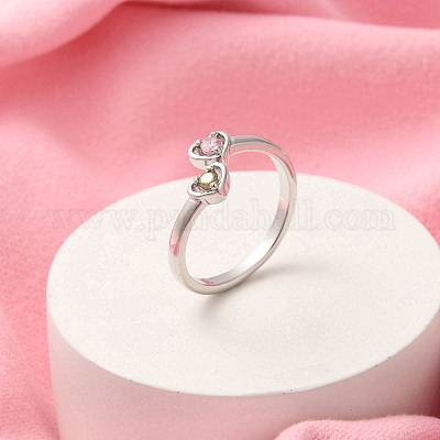 Открытые манжеты из латуни с микропаве и цирконием для женщин RJEW-R005-07P-1