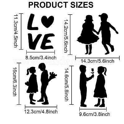 Wholesale MAYJOYDIY US 1Pc Valentine's Day Couple PET Hollow Out ...