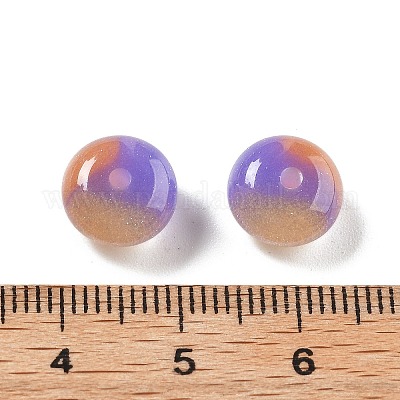 Двухцветные прозрачные смоляные бусины&nbsp;LS-RESI-S013-01A-1