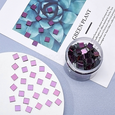 PandaHall Elite Purple Square Mosaic Tiles, 230pcs Bulk Mosaic Tiles for Crafts  Mosaic Glass Pieces Tiles for Picture Frames, Plates, Flowerpots, Vases,  Cups DIY & Crafts 