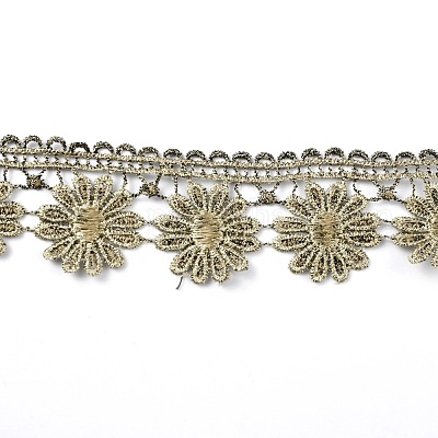 Ленты из металлической пряжи SRIB-WH0011-023-1