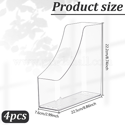 4 Stück transparente Aktenordnerhalter aus Acryl&nbsp;AJEW-GA0009-48-1