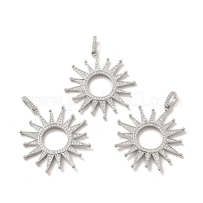 Подвески из экологически чистой латуни с микропаве из кубического циркония KK-A177-06P-1