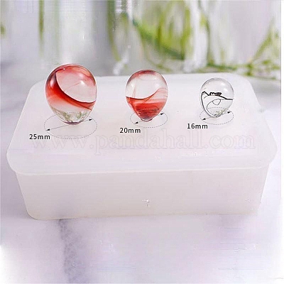 Sphere Ball Egg Shape Silicone Mould For Resin Casting Jewelry
