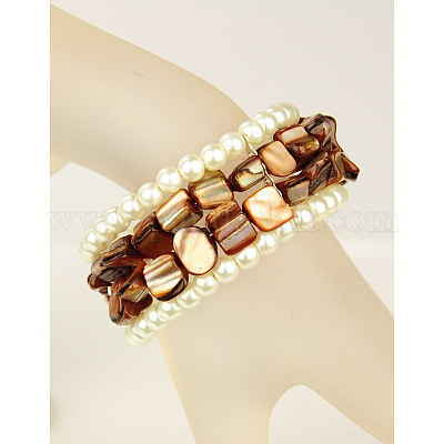 Wholesale Fashion Erose Shell Wrap Bracelets - Pandahall.com