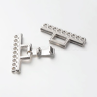 9 прядь из сплава и латунной складки на застежках PALLOY-N0112-04P-1