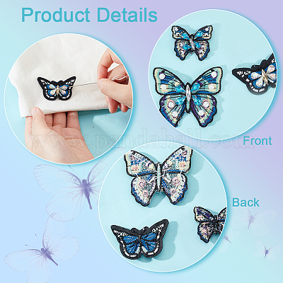 6 шт. 3 патча из полиэфирной ткани ручной работы&nbsp;DIY-GA0005-50-1