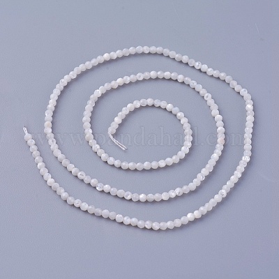 Нити бусин из ракушек&nbsp;SSHEL-E571-38-2mm-1