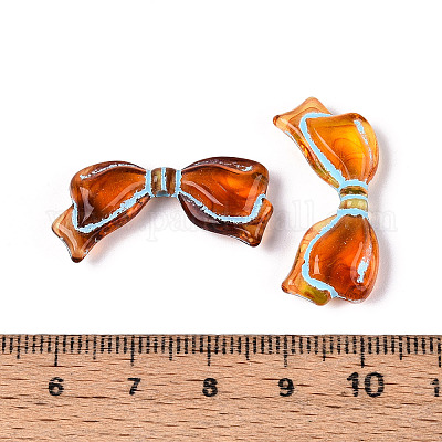 Bemalte transparente Acrylperlen&nbsp;OACR-T029-03K-1