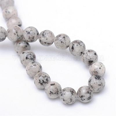 Натуральная нить из кунжутной яшмы / киви G-R345-10mm-11-1