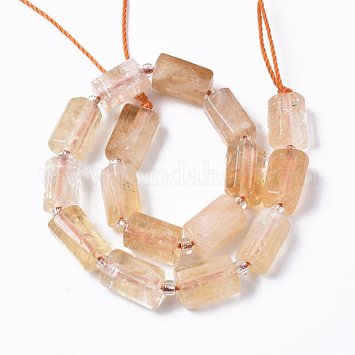 Природный цитрин бисер нитей&nbsp;X-G-S345-8x11-013-1