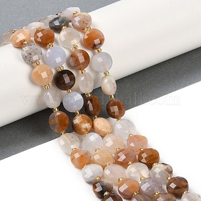 Природные голубые халцедон бисер пряди&nbsp;G-B094-A16-01-1