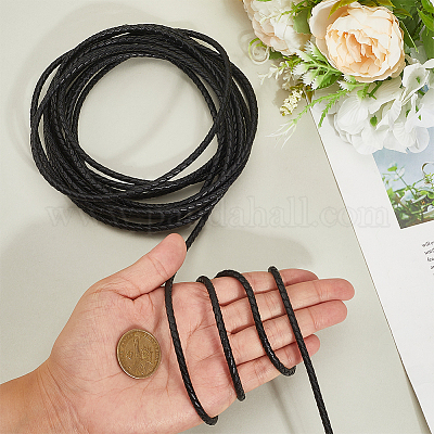 Круглый плетеный шнур из коровьей кожи с буквами длиной 5 м&nbsp;WL-GF0001-34B-03-1