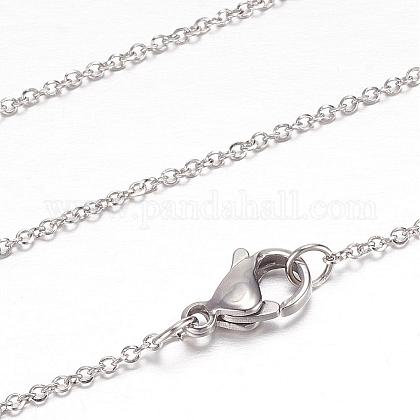 304 Stainless Steel Cable Chain Necklaces STAS-G083-72P-1