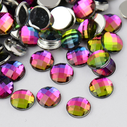 Cabochons de acrílico del Diamante de imitación de Taiwán X-ACRT-M005-10mm-13-1