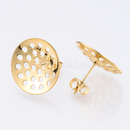 304 Stainless Steel Stud Earring Findings STAS-Q231-03A-G-1