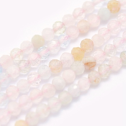 Chapelets de perles en morganite naturelle G-O166-25-2mm-1