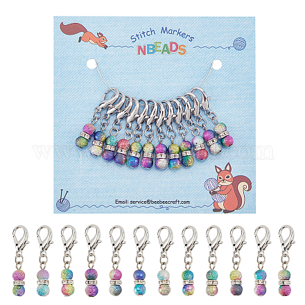 Nbeads 24 Stück Perlen-Maschenmarkierer HJEW-PH01527-1