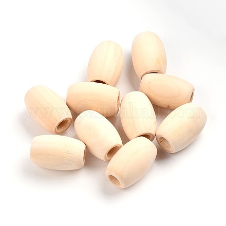 Unfinished Natural Wooden Beads WOOD-S650-80-LF-1