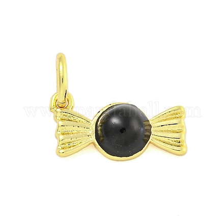 Подвески из латуни с эмалью в стойку KK-U021-04D-G-1