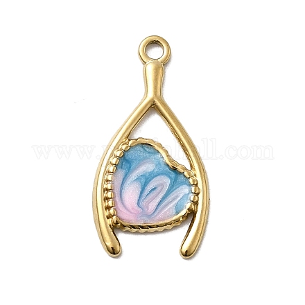 Подвески из нержавеющей стали 304 с эмалью STAS-I355-10G-01-1