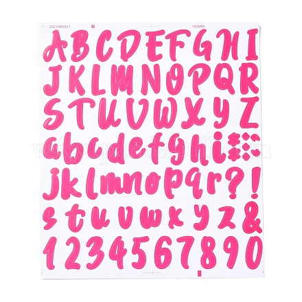 Numéro et alphabet et signe autocollant autocollant étanche en pvc DIY-I073-04C-1