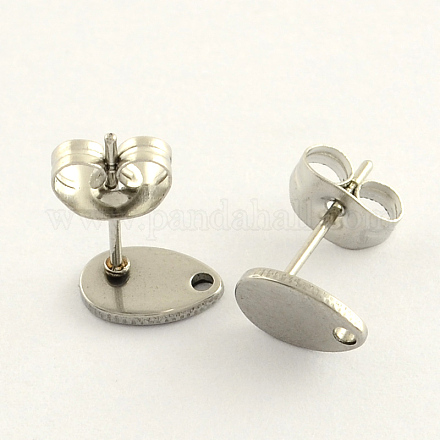Accessoires de puces d'oreilles en 304 acier inoxydable X-STAS-R063-38-1