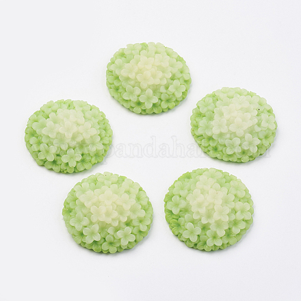 Flatback Resin Flower Cabochons CRES-S237-A24-1