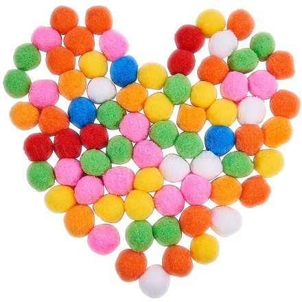 PandaHall Elite About 120 Pcs 35mm Wool Pompoms Multicolor Fuzzy Pom Poms Balls for DIY Doll Arts and Crafts Decorations PH-AJEW-WH0041-01-1
