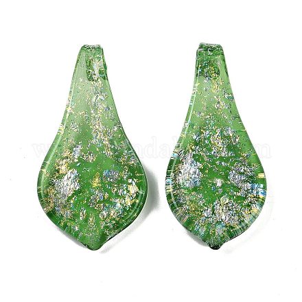 Lampwork большие кулоны&nbsp;FOIL-K003-01D-1