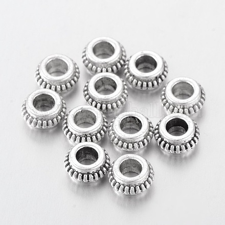 Antique Silver Alloy Spacer Donut Beads X-AB777-1