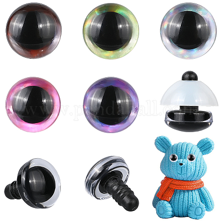 Lot de 20 yeux de poupée en verre, accessoires de bricolage, 6/8/10/14/18/20mm  26