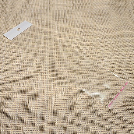 Transparent Rectangle Self Adhesive Cellophane Bags for Necklace Display Cards OPC-M001-01-1