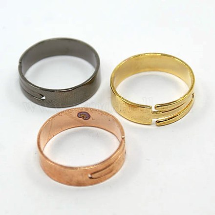 Fornituras anillo Componentes de los anillos de la joya diy del dedo ajustable de hierro IFIN-M003-01-1