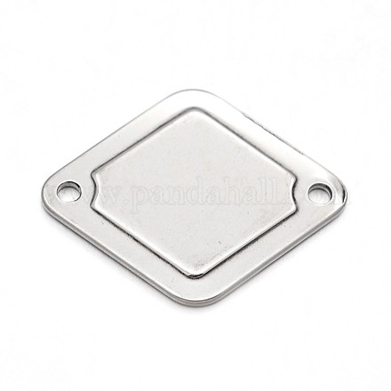 Rhombus 304 Stainless Steel Tag Blank Links STAS-N074-10-1