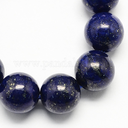 Dyed Natural Lapis Lazuli Bead Strands G-R173-10mm-01-1