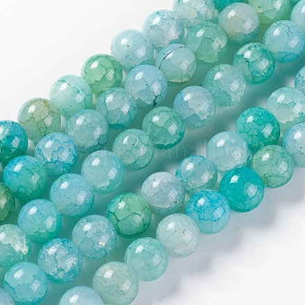 Crackle Glass Beads Strands CCG-L002-C-26-1