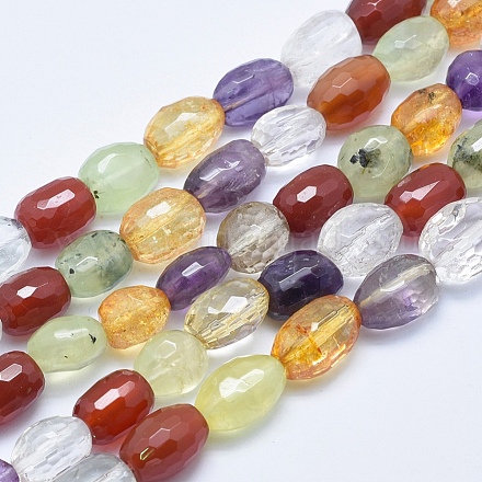 Un mélange naturel de pierres fines perles brins G-E446-22-1