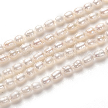 Fili di perle di perle d'acqua dolce coltivate naturali PEAR-J005-58-1