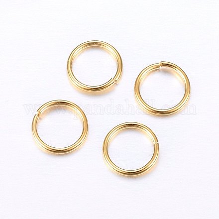 304 Stainless Steel Open Jump Rings STAS-O098-01G-10-1