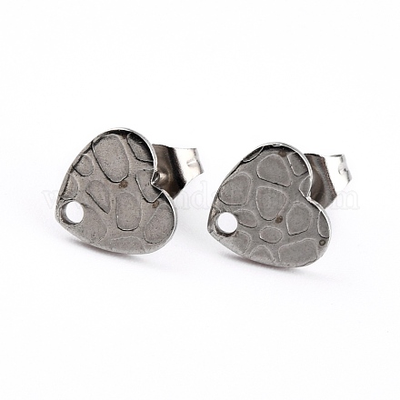 304 Stainless Steel Stud Earring Findings EJEW-O104-06P-1