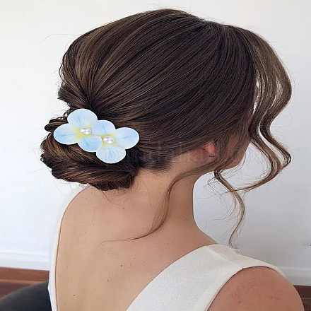 2 шт. тканевые заколки для волос в виде цветка из кожи аллигатора&nbsp;PHAR-LP0002-29A-1