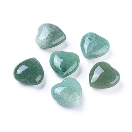 Натуральный зеленый авантюрин сердце любовь камень G-L533-54-1