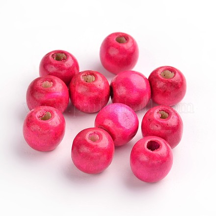 Dyed Natural Wood Beads TB095Y-2-1